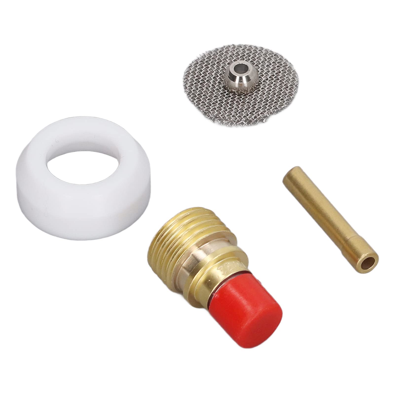 Zestaw adapterów do palnika spawalniczego, miedź i PTFE, standardowy rozmiar, zamiennik do palników TIG serii WP 9/20/25, 3 pudełka do przechowywania w zestawie