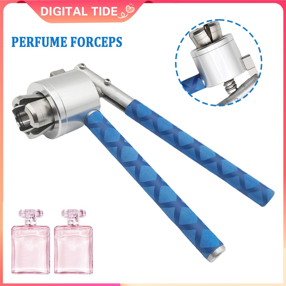 Crimpatrice manuale per profumi, 13 mm/15 mm/18 mm/20 mm, in acciaio inox, sigillatrice per bottiglie Westlin e bottiglie di profumo (blu) (13 mm)