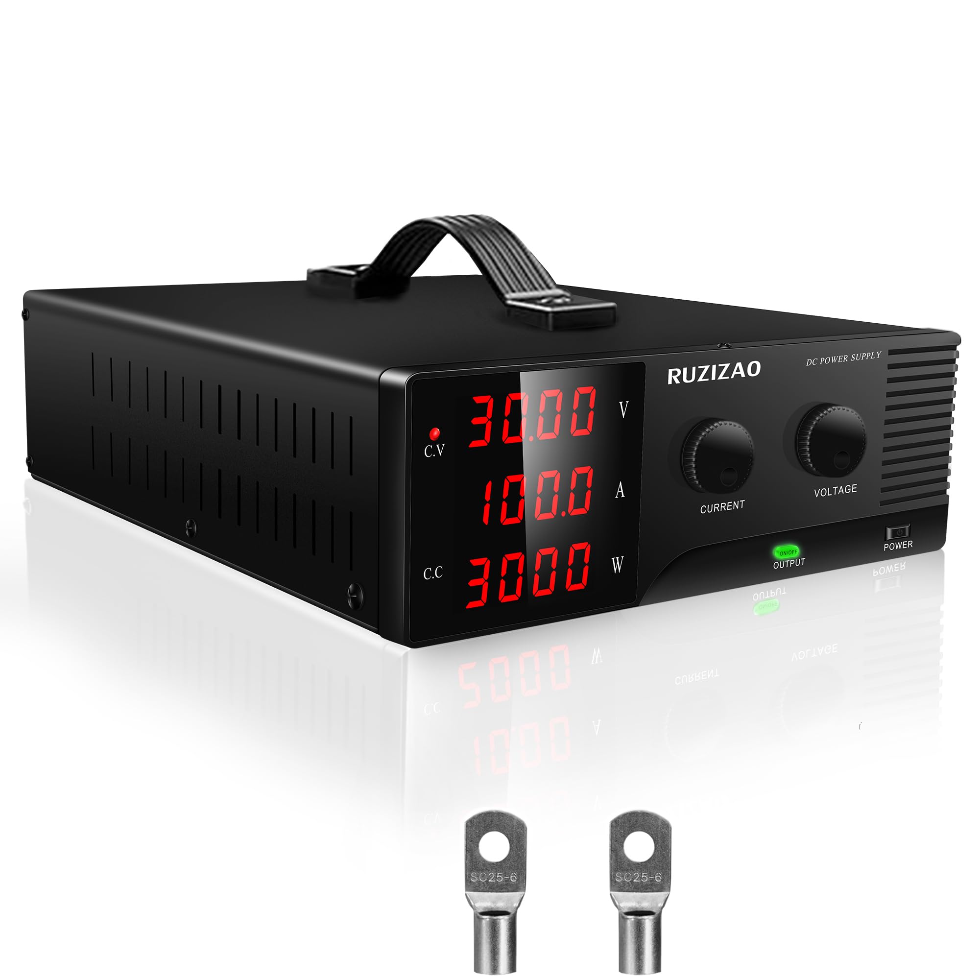 RUZIZAO R-SPS Labornetzteil 150V 10A – 1500W, Einstellbar, Encodersteuerung, 4-stelliges LED-Display, Schutzfunktionen