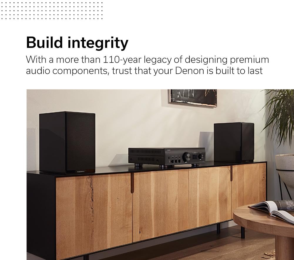 Denon PMA-1700NE Integrated Amplifier (140W x 2), Built-in USB-DAC & Phono Equalizer, Analog Mode, Ultra-High Current Power Circuit, Advanced AL32 Processing Plus, Hi-Res Audio, Silver