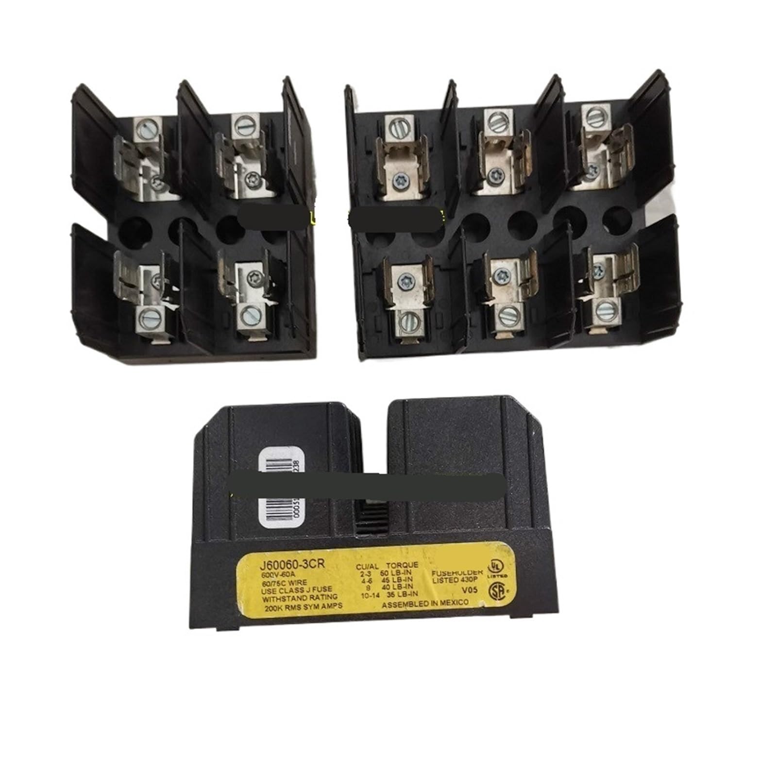 Porte-fusible de classe J 600V biphasé pour la protection des circuits de puissance