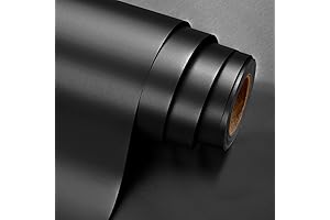 Flyhill Black Metallic Wrapping Paper-Matte Black Foil for Halloween, Christmas, Birthday Party
