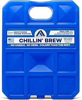 Arctic Ice Chillin' Brew Series Long Lasting Reusable Ice Pack - Freezes at 28° Fahrenheit - Designed to Keep Beverages Colder Than Ice