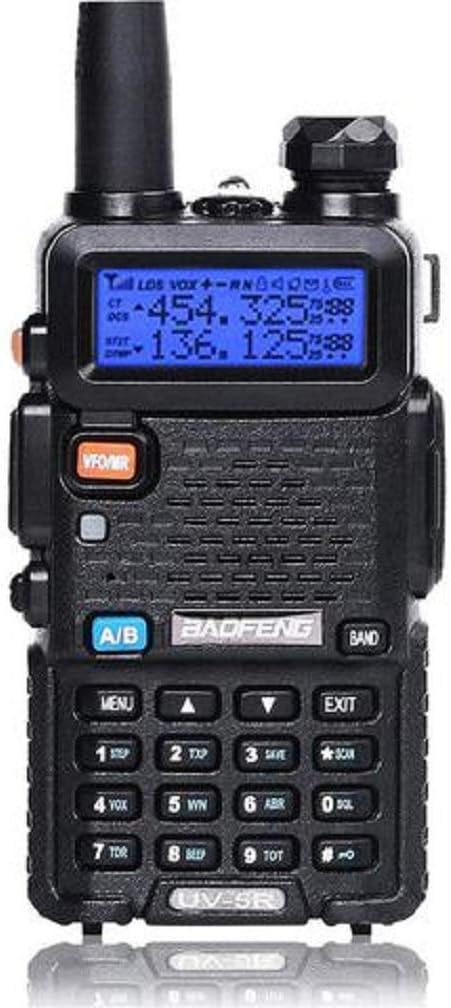Baofeng UV-5R Two Way Radio Dual Band 144-148/420-450Mhz Walkie Talkie 1800mAh Li-ion Battery(Black) : Electronics