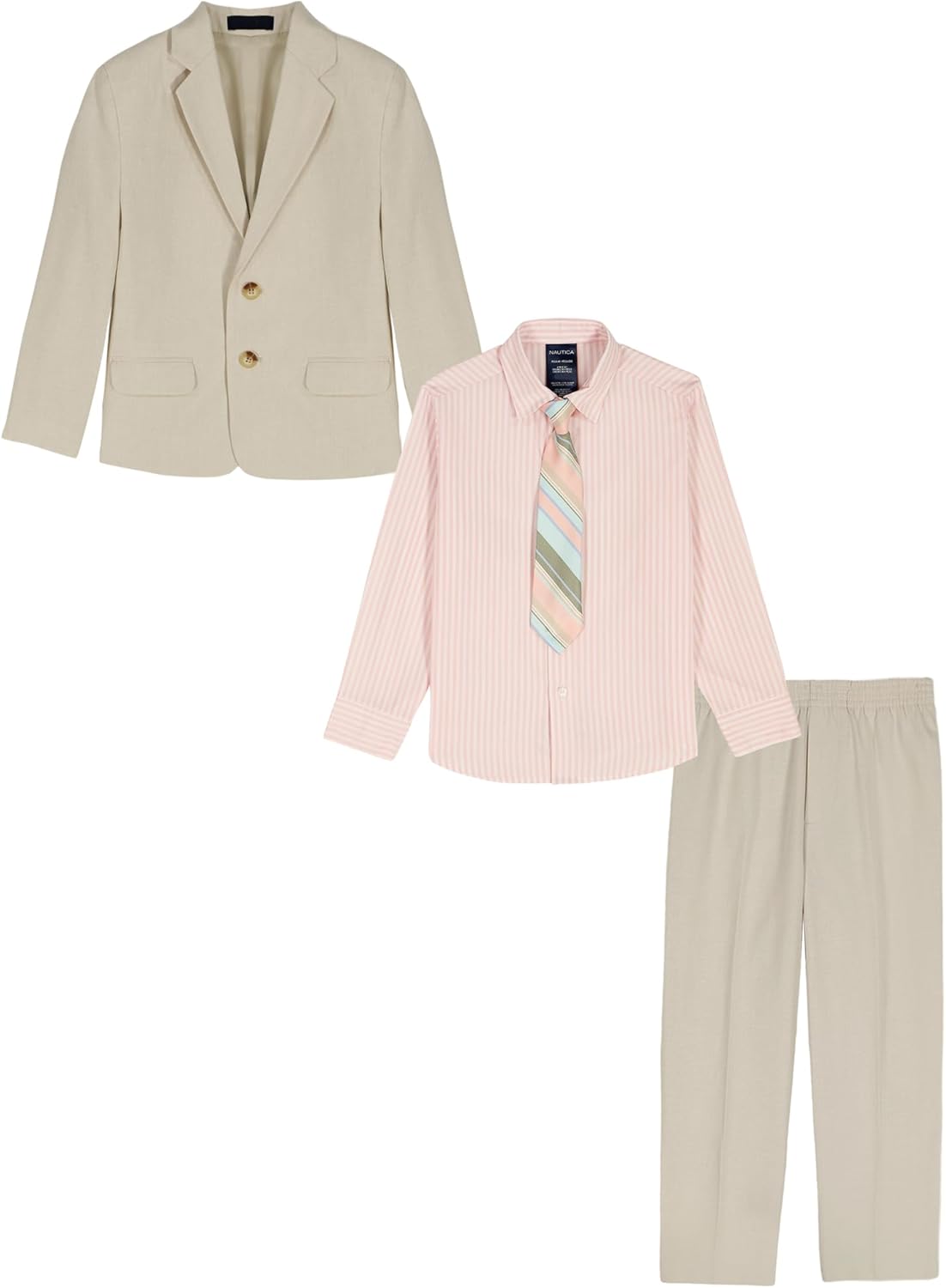 Nautica Boys' 4-piece Suit Set with Dress Shirt, Tie, Jacket, and Pants
