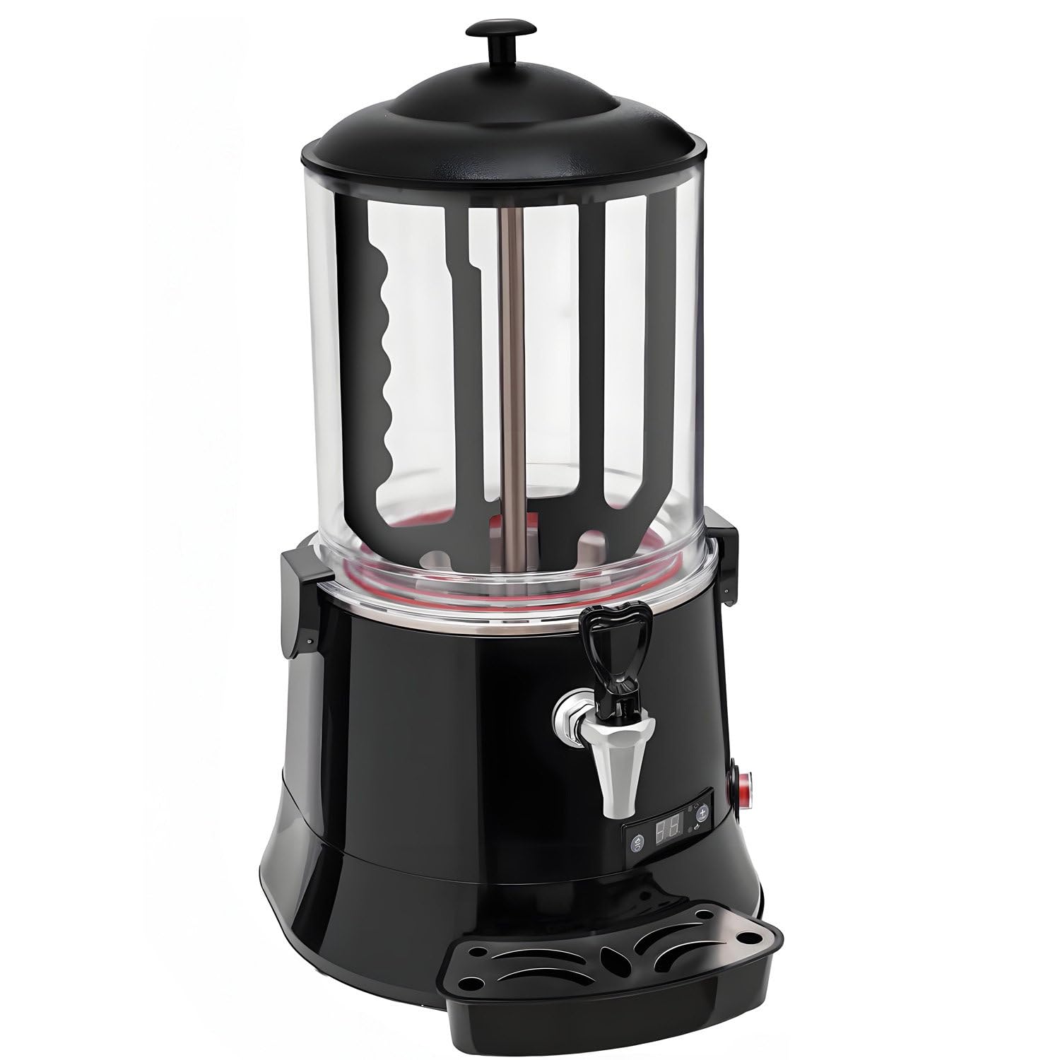 400W Commercial Hot Chocolate Machine 5L/10L, Auto Stirring Black-10L