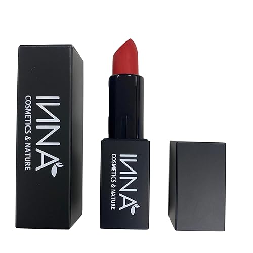 Miniatura 5 de Inna Cosmetics & Nature - Lápiz labial mate, vegano, sin gluten, libre de crueldad, sin OMG con aceite de semilla de uva, 0.12 oz, rubor nude
