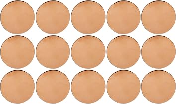 Copperlab 1-5/8 Inch Round Circle Disc Copper - Metal Stamping Blank Engraving Tag - 16 Oz Copper - 15 Blanks