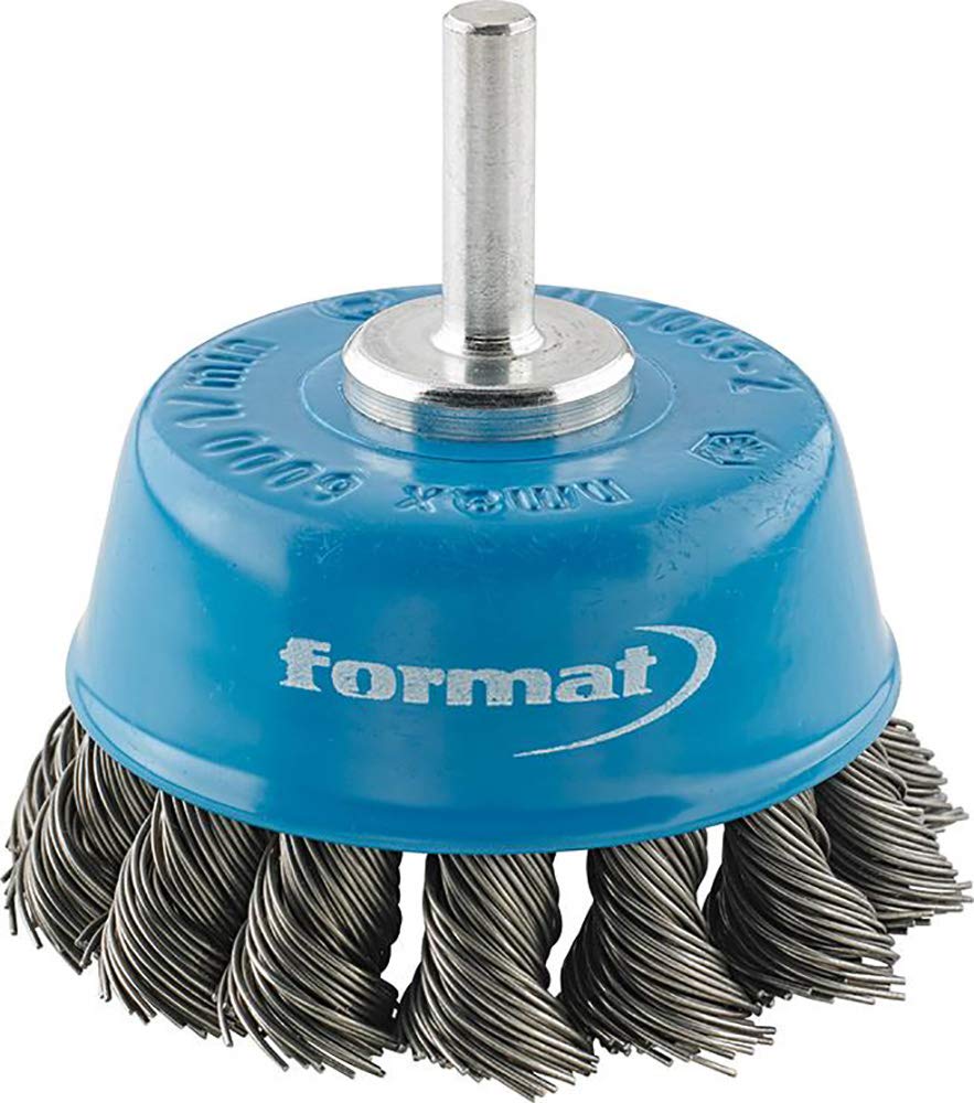 Cepillo de copa trenzado, 6 mm Alambrede acero inoxidable65x0,50 mm