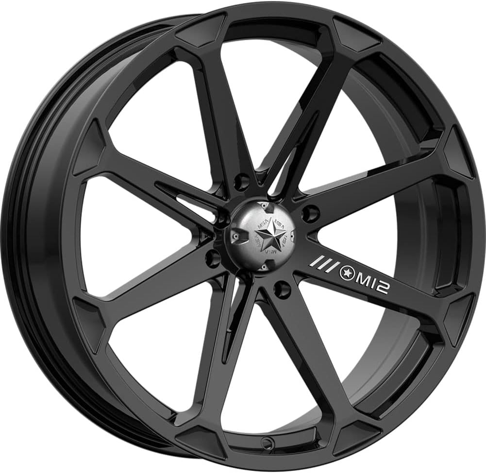 4110 Motosport Alloys M12 – Rueda diésel 14×7 4.0 + 3.0, color negro para Kymco MXU 450i 2012-2014