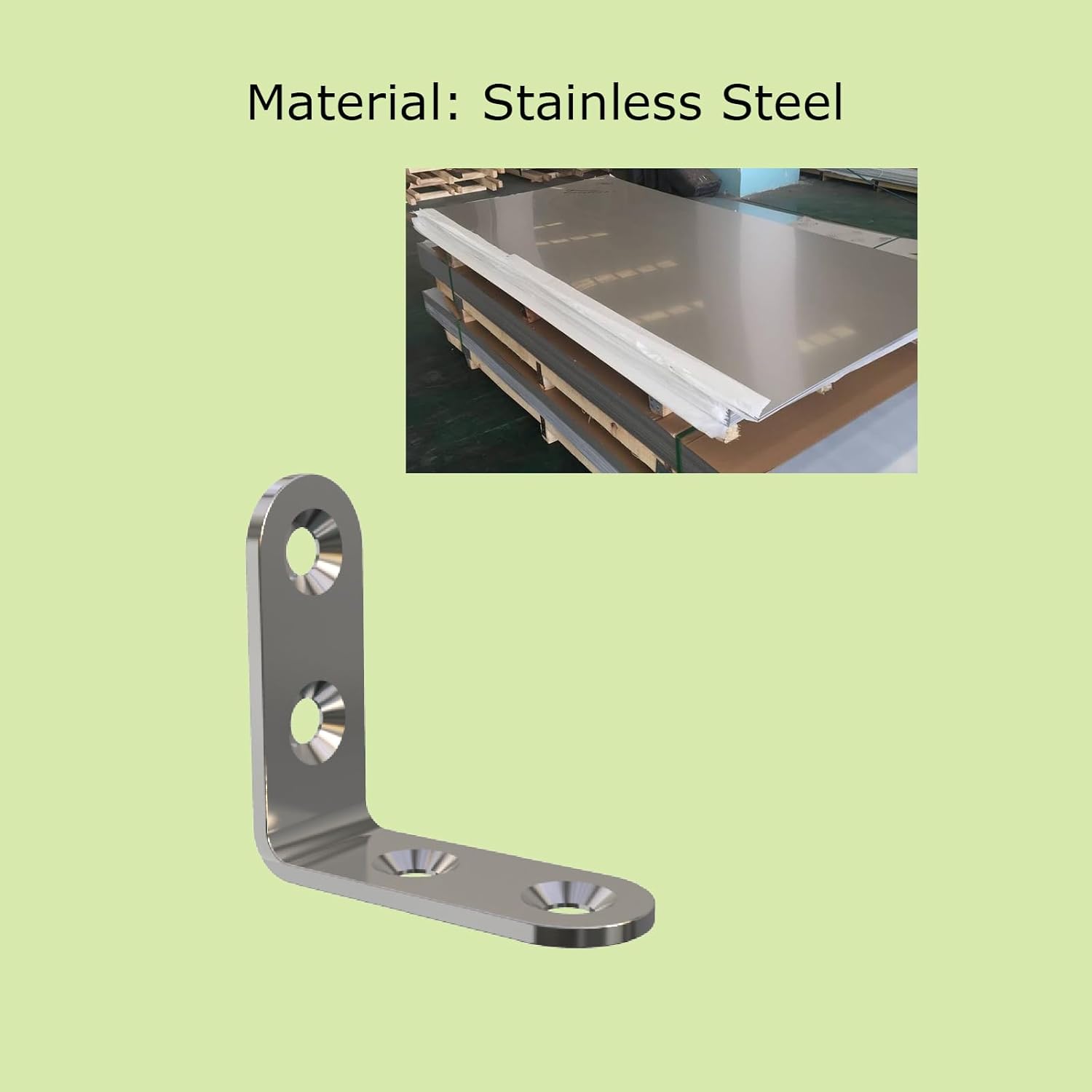 20 pcs Corner Braces, L Bracket, Corner Bracket,Stainless Steel Brackets,Small Angle Brackets, Metal Brace for Wood Aufuga (Silver_1.5x1.5x0.6inch, 20pcs)