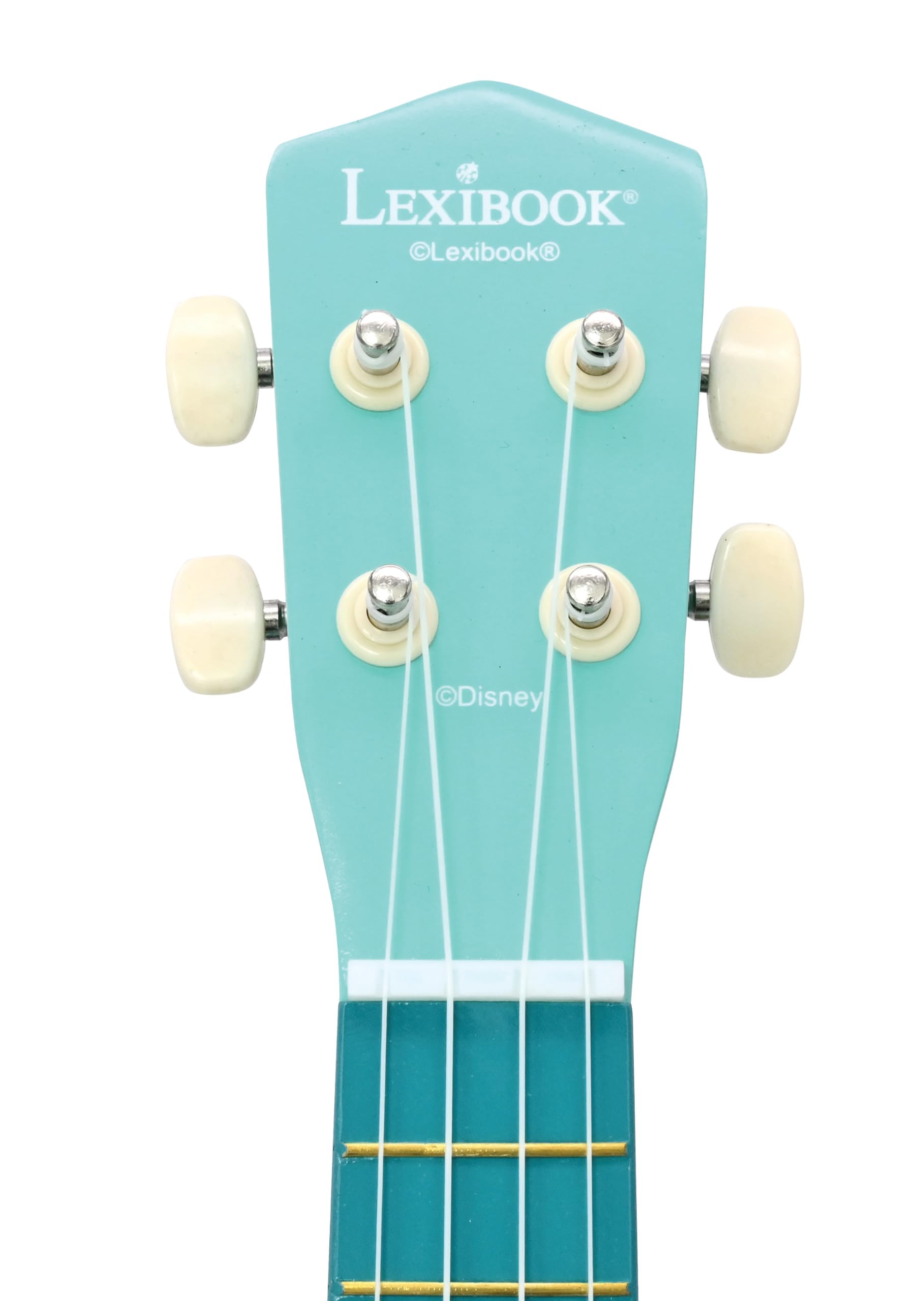 Lexibook, Disney Stitch, Il mio primo ukulele di legno, 4 corde di nylon, 53 cm, guida inclusa, Blu, K230D