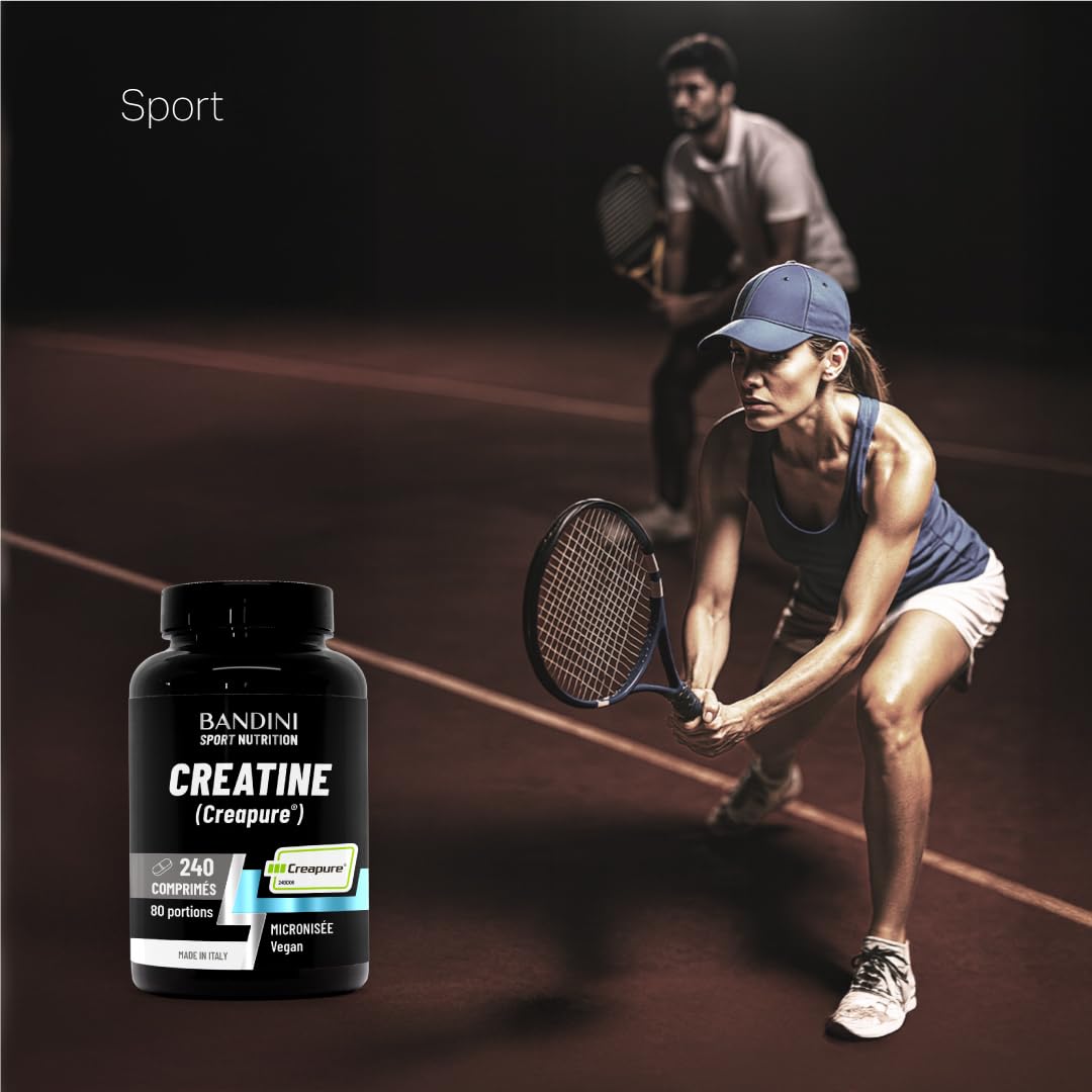 Bandini® Creatine CREAPURE® Monohydrate 240 Comprimés 3000mg par dose - | Entraînement, Sport, Gymnastique et de Pré-Entraînement - Monohydrate de Créatine pour l'ATP et la Récupération - 100% Vegan