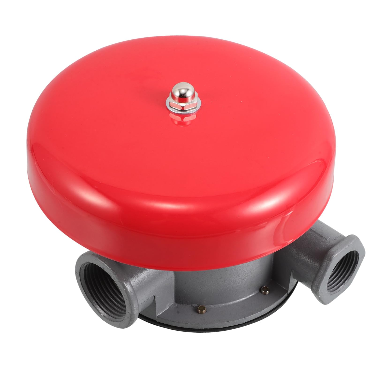 Hydraulische Feueralarmglocke Runde Eisen Alarmglocke | Wasserantrieb, Rot, Zuverlässig bei Warnsignalen, Wetterfest, für Wohnhäuser, Industriegebäude, Sicherheitsbereiche