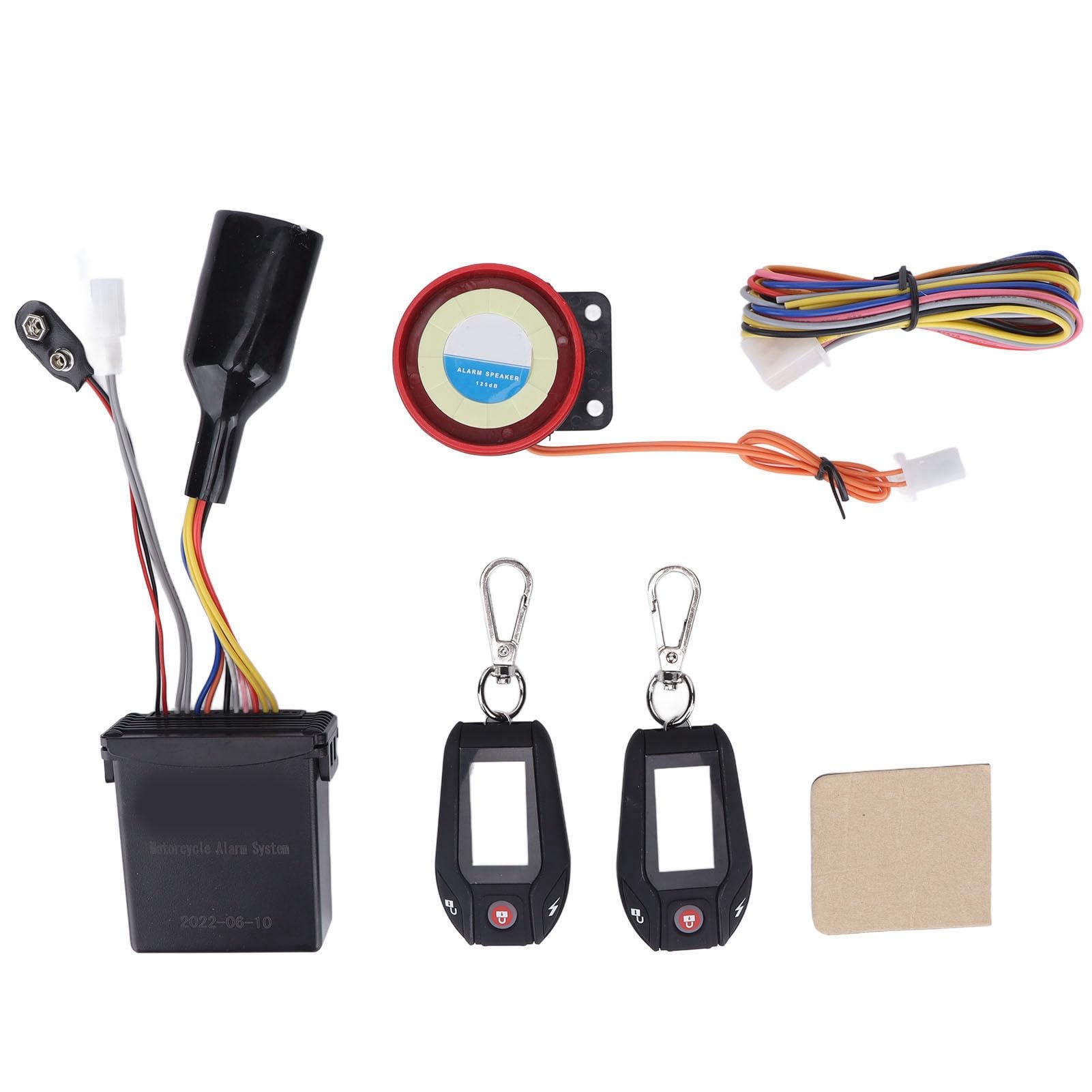 Dwukierunkowy Motocyklowy System Alarmowy, Wyświetlacz LCD, Pilot z Głośnym Dźwiękiem, Zestaw Antykradzieżowy Motocykla 12 V, Wielofunkcyjny, do Pojazdów Terenowych ATV (Czarna
