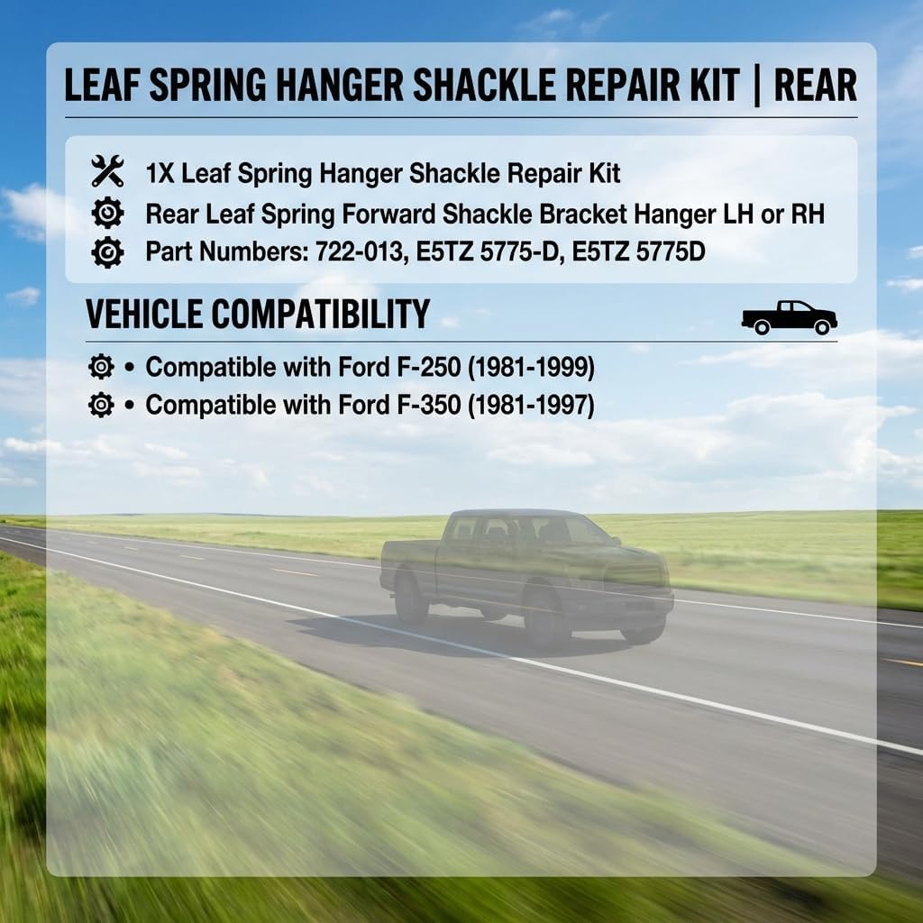 Rear Leaf Spring Forward Shackle Bracket Hanger LH or RH for 1983-1997 for Ford F250 F350 E5TZ5775D 722013