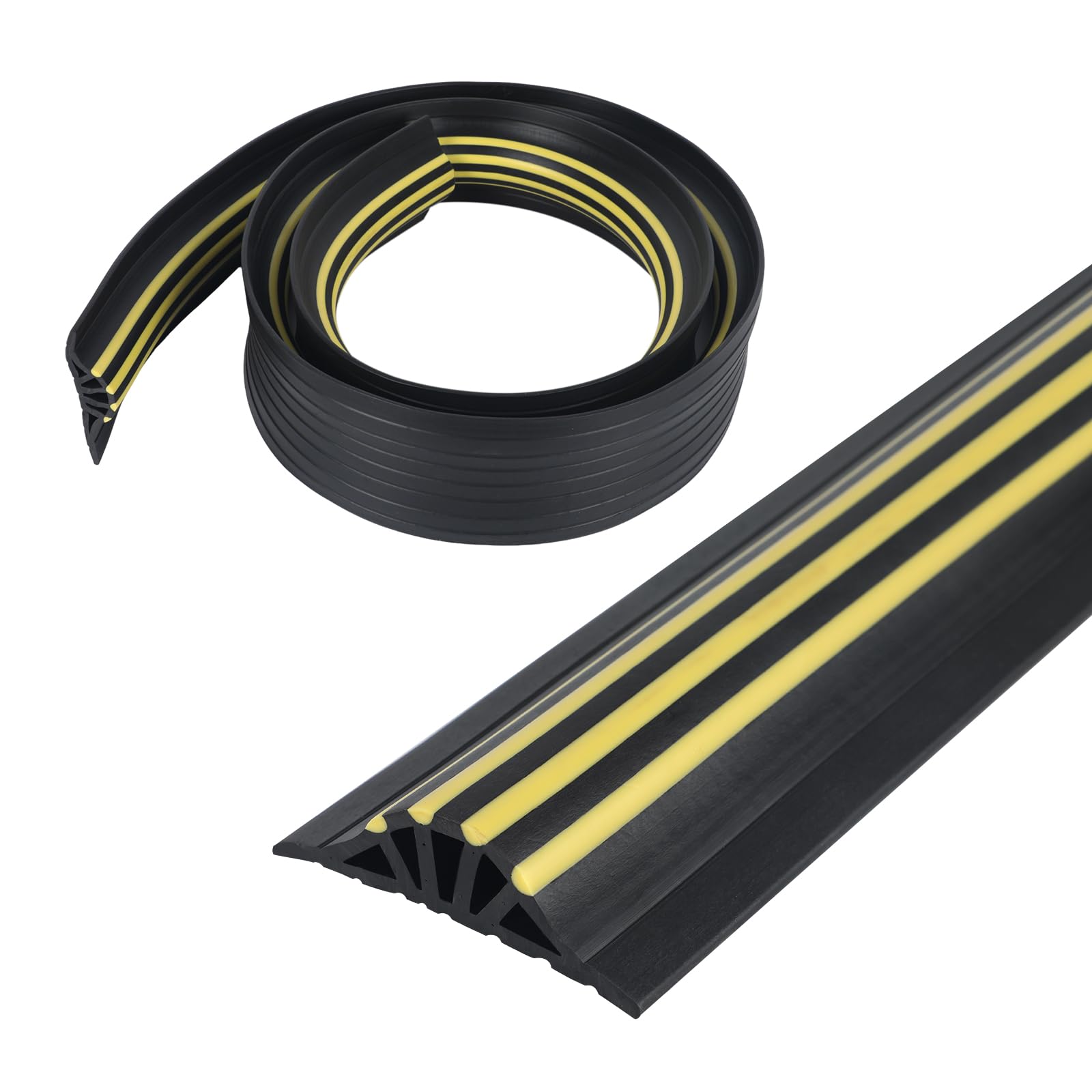 CEIEVER Joint Seuil Porte de Garage 2.5M 110X30MM en Caoutchouc d'Étanchéité Universelle