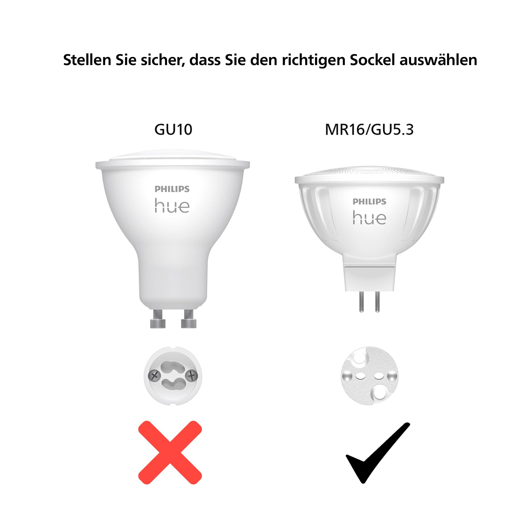 Philips Hue White Ambiance MR16 LED Lampe 2er Pack, dimmbare LED Lampen für das Hue Lichtsystem mit allen Weißtönen, smarte Lichtsteuerung über Sprache und App