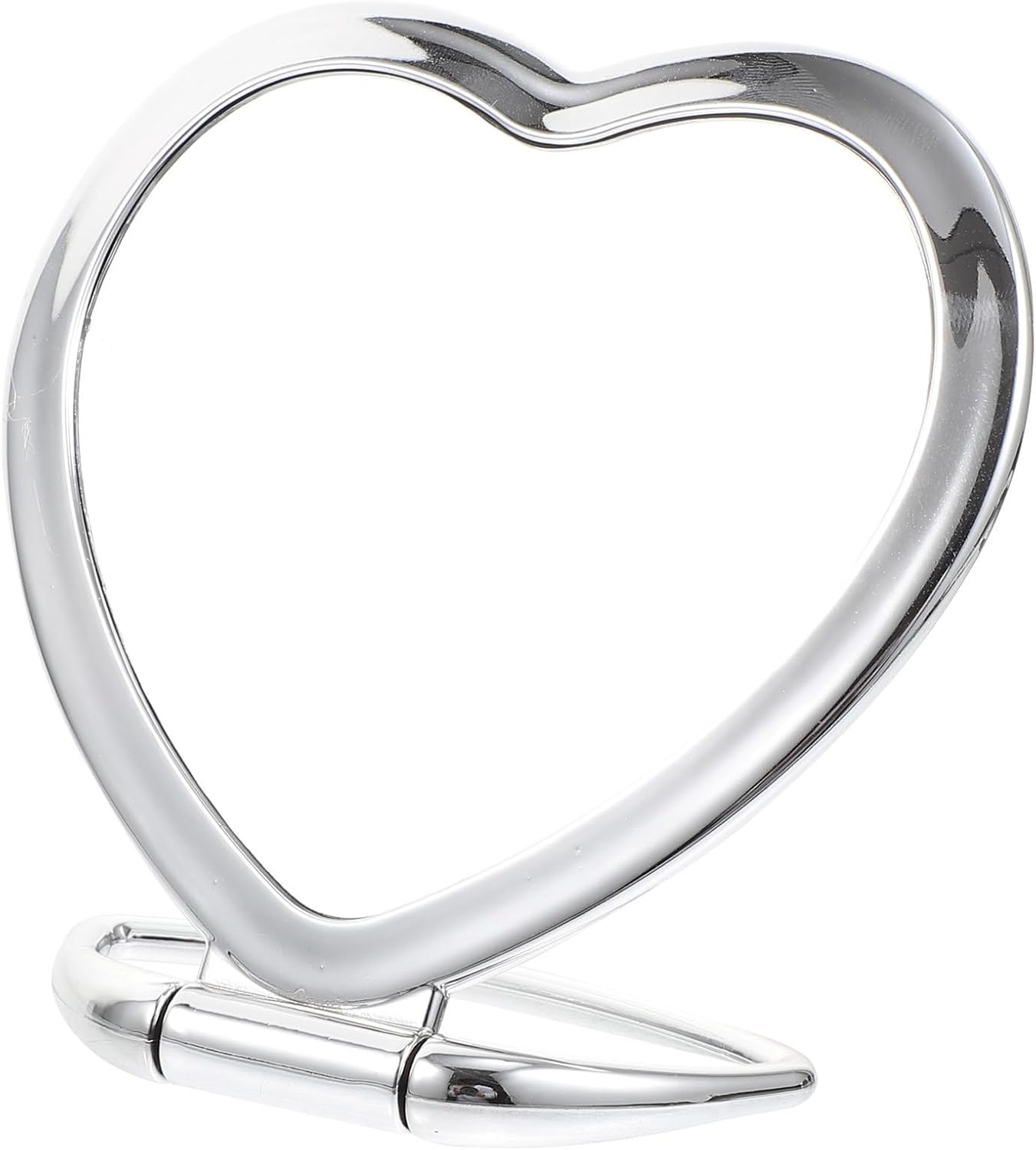 Heart Shaped Foldable Makeup Mirror for Women, Handheld Desktop
