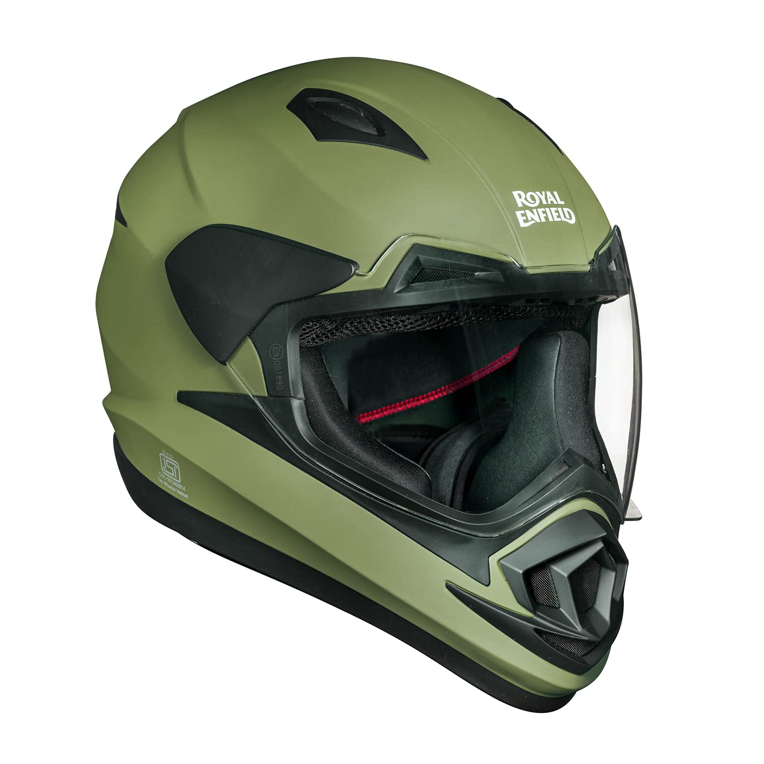 Royal Enfield Escapade Full Face Helmet with Clear Visor Battle Green, Size: XL(61-62cm)