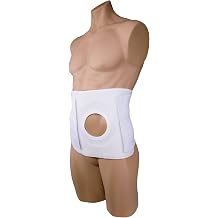 OTC Ostomy Abdominal Binder, Stoma Support, Hernia Colostomy, 9" Belt, 4" Opening Pad, Medium