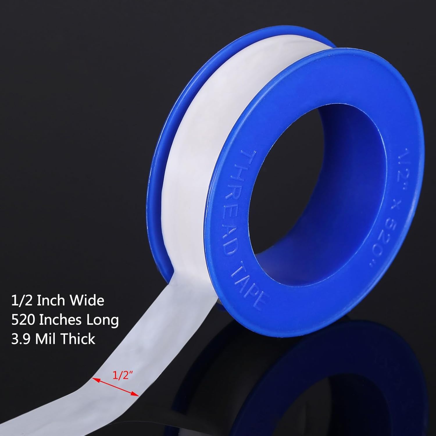 Skylety Plumber Tape, Thread Seal Tapes PTFE Pipe Sealant Seal Tape Industrial Sealant Tape for Shower Head, Pipe Sealing1/2 by 520 Inches, White