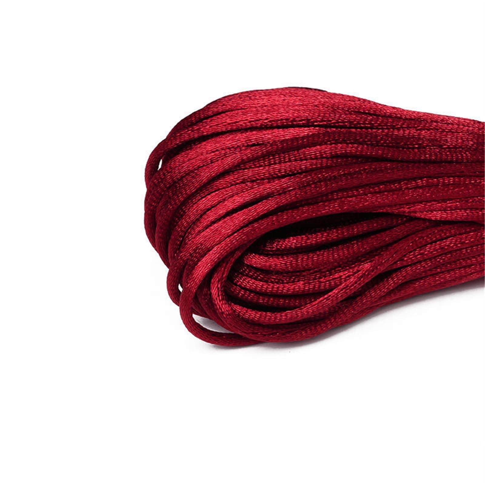 Nylon Cord Thread 10pcs 20M/Roll 1.5-2.5mm Chinese Knotted Thread Rope Nylon Cord For Jewelry Bracelet for Making Bracelet, Necklace, Chinese Knot(Wine Red,2.5mm About 20M)