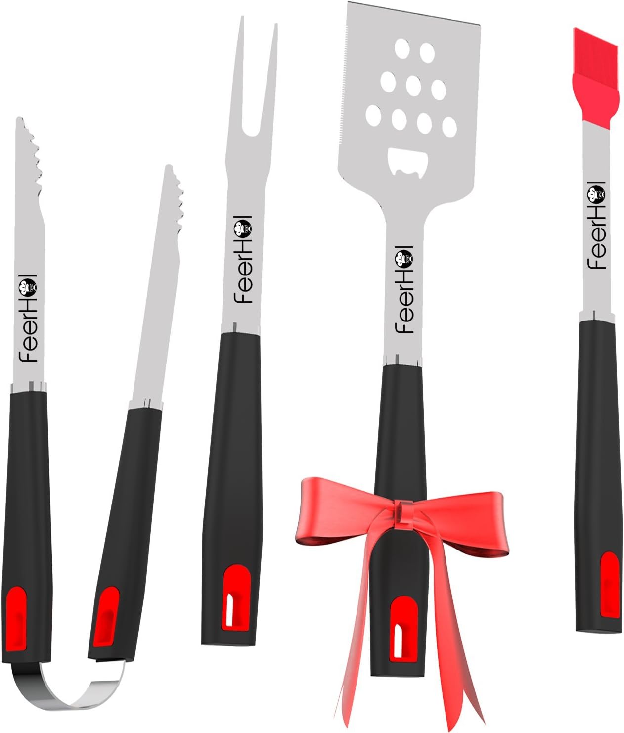 FeerHol BBQ Set - Grill Set - BBQ Tools - Grilling Tools - BBQ Grill Set - Grill Untensils - BBQ Tool Kit - BBQ Gifts Set - Outdoor BBQ Set - Barbecue Tool Set - Camping Grill Tools