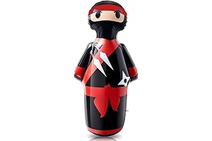 Junkin 47 Inch Inflatable Ninja Kids Punching Bag