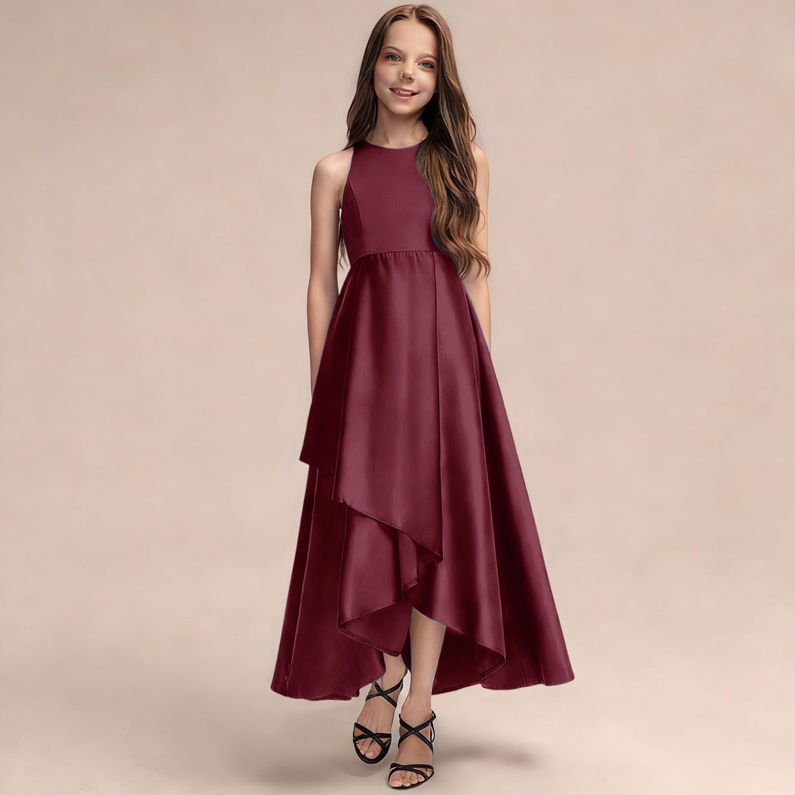 Mädchen Festliches Kleid Pailletten Tüllkleid Ärmellos Blumenmädchenkleid Prinzessin Kleid Kinder Partykleid Abendkleid für Hochzeit Geburtstag Klavier Performance Schwarz Dunkelblau