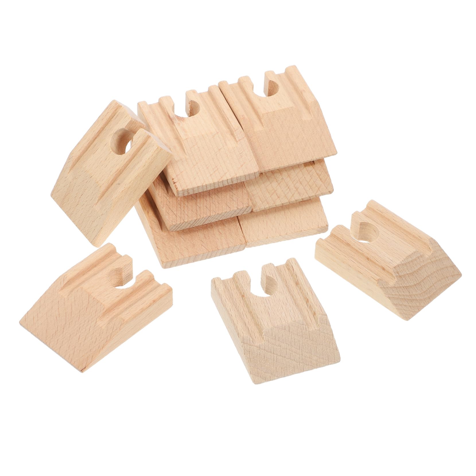 TOYANDONA 40pezzi Piste Concave Legno Per Treni Accessori Educativi Per Espansione Ferroviaria Design Compatto e Facile Da Usare