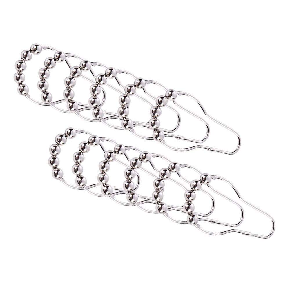 Ganci per tenda da doccia dorati, anelli per tenda da doccia antiruggine, 12 ganci per tenda da doccia in acciaio inossidabile | Leroy Merlin