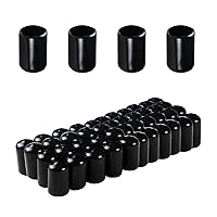 Vista 17 de Aopin Cubierta de tapa de extremo redondo de goma de 3/10 pulgadas (0.295 in), protectores de rosca de tornillo de PVC flexible de tubería
