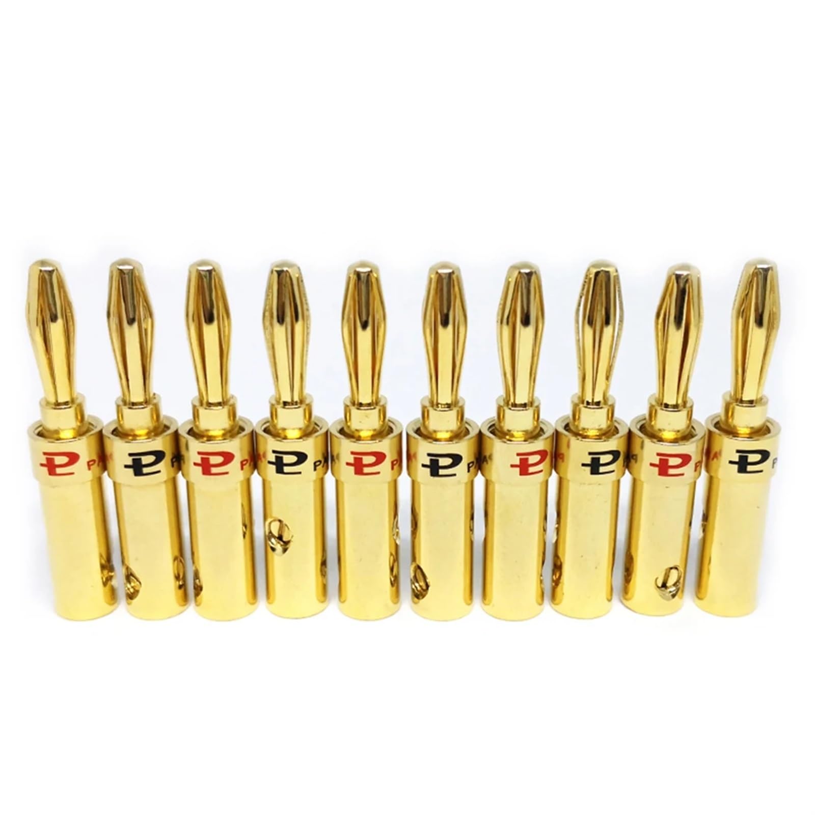Lot de 4/8 fiches banane de 4 mm - Câble de haut-parleur plaqué or et cuivre - Fiche banane (12 pièces)