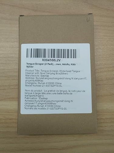 Miniatura 9 de Easkep Fights Bad Breath - Juego de 2 limpiadores de lengua 100 acero inoxidable con estuche de viaje limpiadores profesionales de lengua para