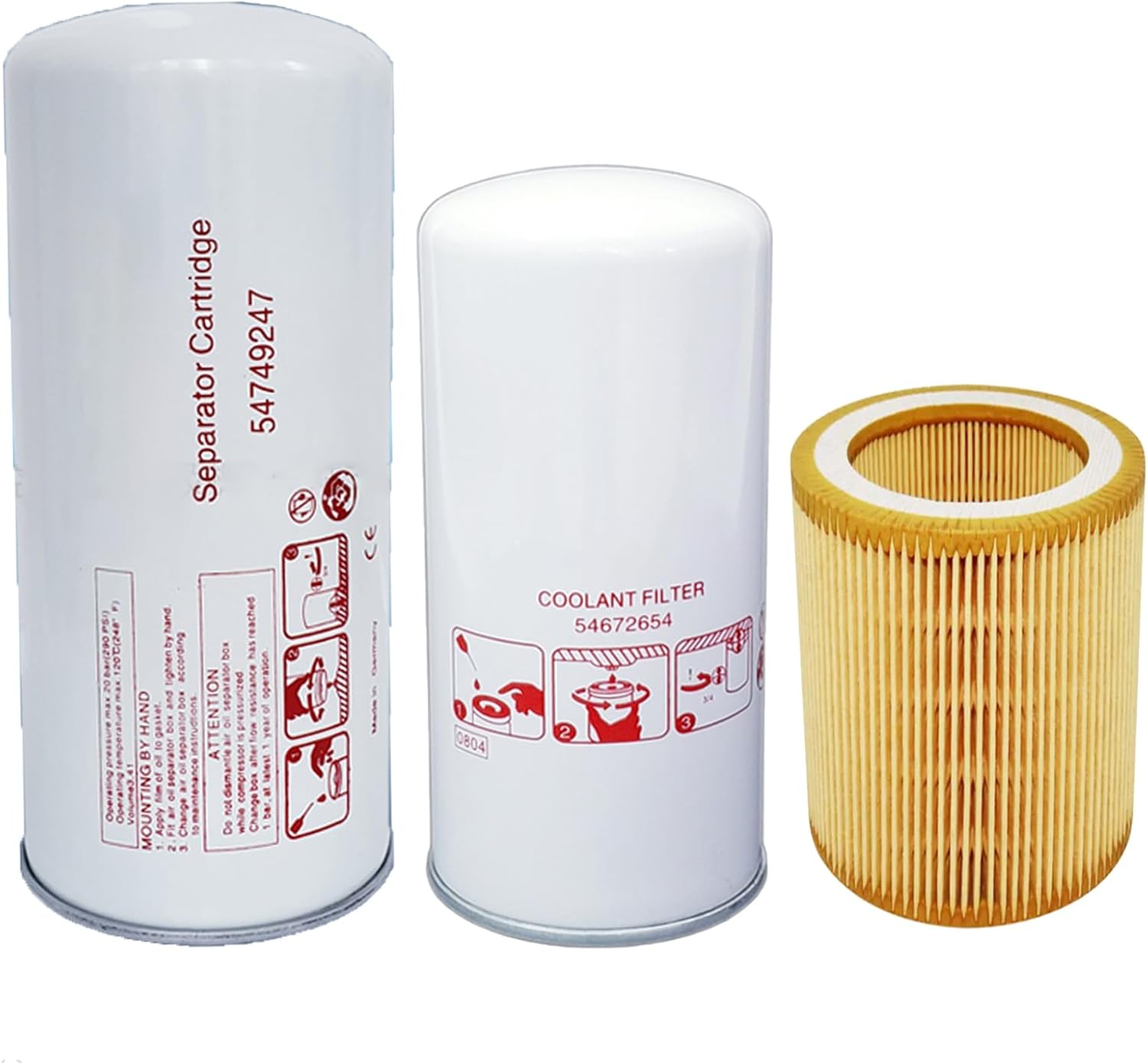 Filter Kit Oil Separator 54749247 Oil Filter 54672654 Air Filter 89295976 for Ingersoll Rand Screw Air Compressor Replacement Parts
