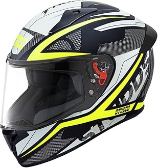 Studds Thunder Full Face Helmet D4 with Clear Visor (Matt Black N5, M)