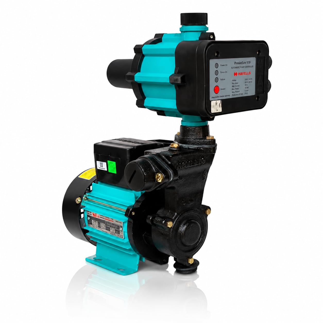Havells 0.5hp Pressure Booster Pump for Home Upto 2-3 Bathroom and Kitchen I 0.5hp with Automatic Pump Controller IWater Pump 0.5hp I 12 Months Warranty-image-3