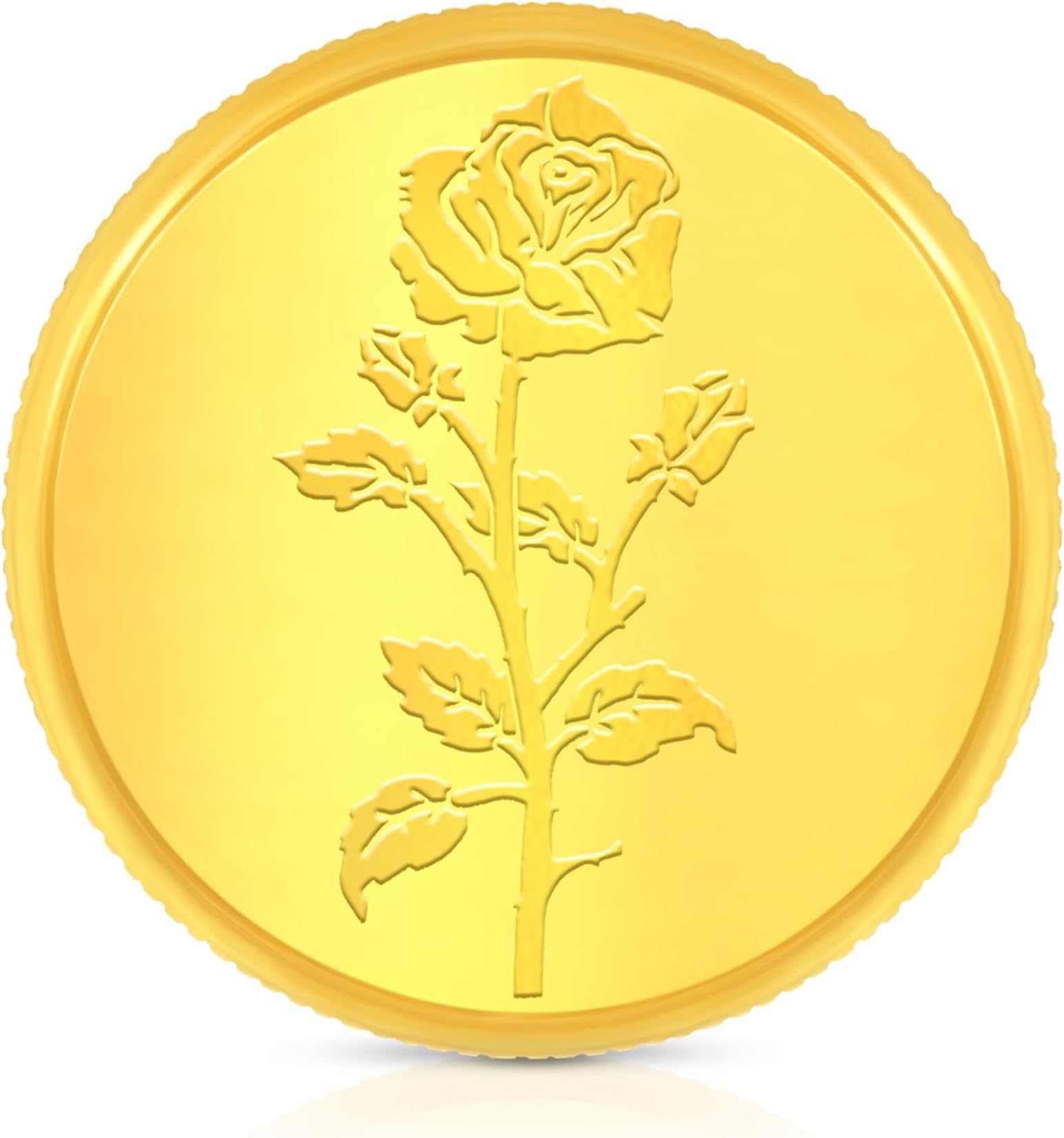 Bhima Jewels 24K 999 Purity Plain Flower Coin 0.5g