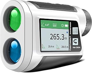 Hd LCD Rangefinder, Golf Range Finder with with 6X Magnification, Golf Range Slope Measurement with Voice Announcement, Scan Mode and As Well As Vibration and Fast Focus System