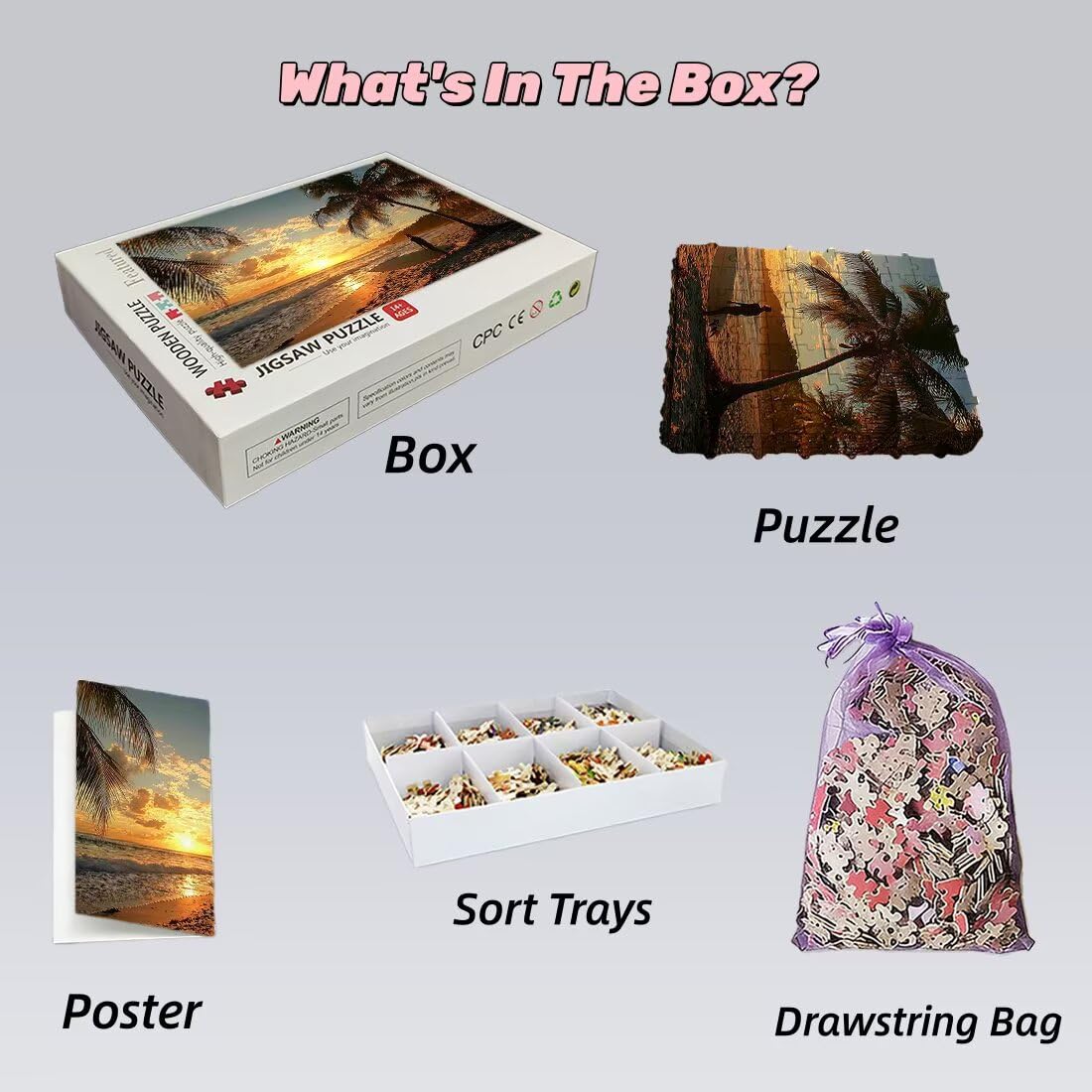 4000 puzzli dla dorosłych, puzzle plażowe dla dorosłych 4000, niemożliwe puzzle, klasyczne wymagające gry edukacyjne, drewniane układanki dla rodzin, prezenty dekoracyjne, motyw: zachód słońca -2244