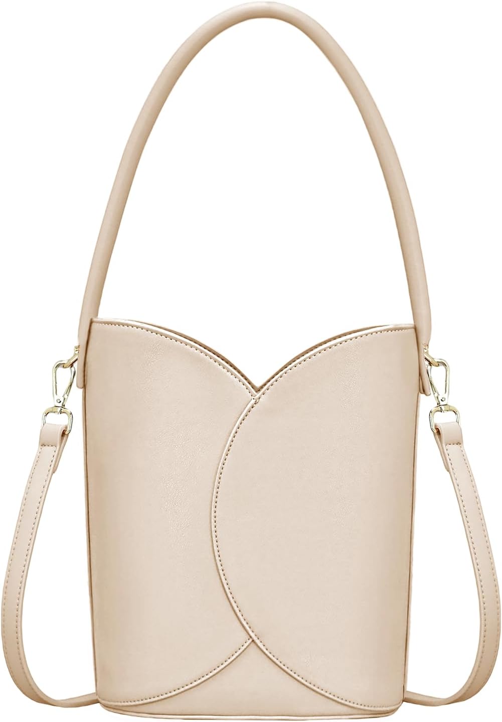 Bucket Bag for Women - Adjustable CrossbodyHobo Purse Trendy Vegan Leather Designer Ladies Tote Handbag - Image 7