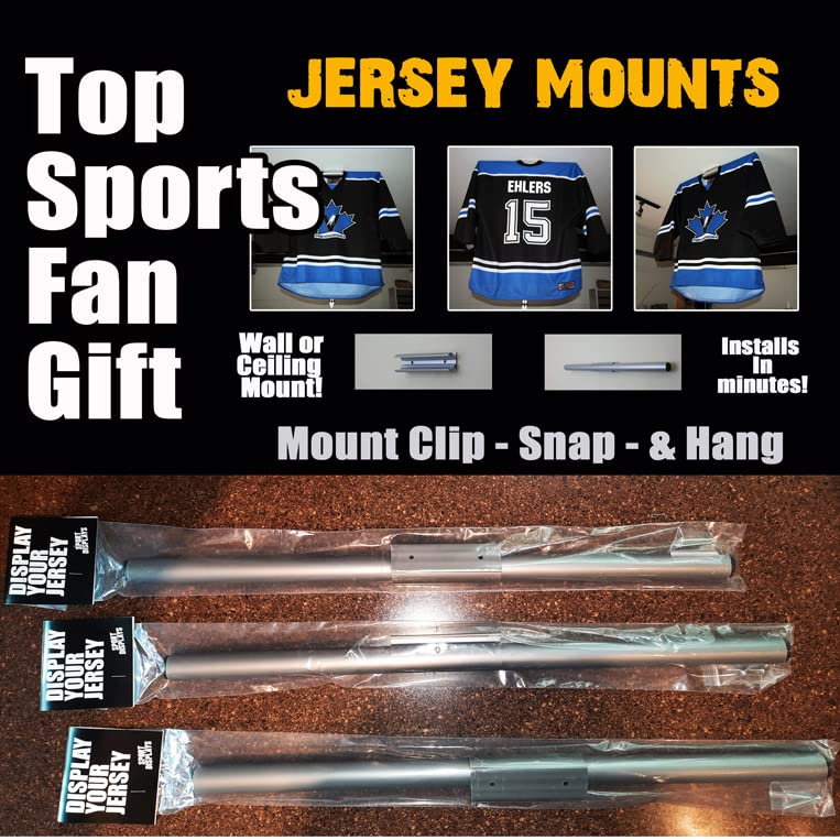 Stinky Lockers 3 Pack Sports Display Jersey Mount Hockey, Football, Basketball & More