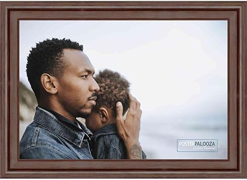Miniatura 1 de Poster Palooza 18x20 Traditional Walnut Complete Wood Picture Frame with UV Acrylic Plexiglass, Foam Board Backing & Hardware Included