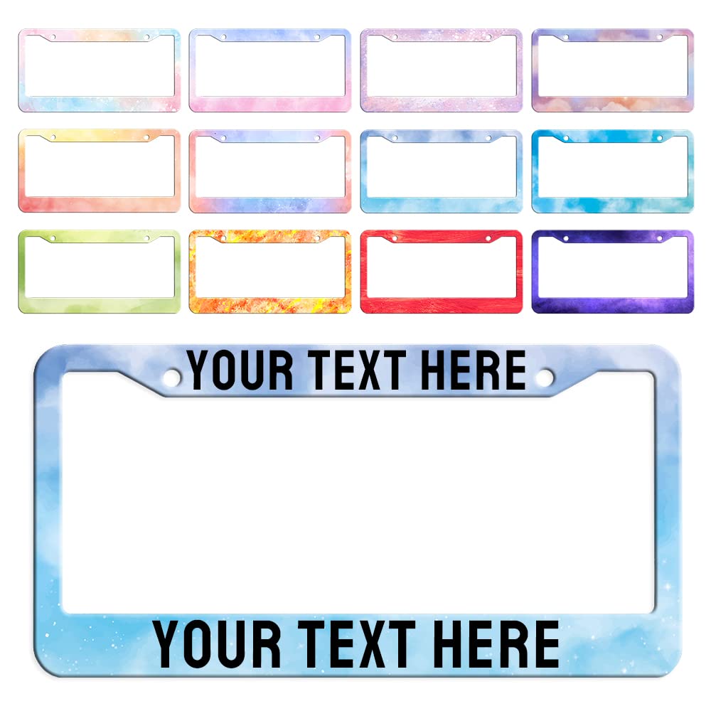 Custom License Plate Frame - Personalized License Plate Frames For Cars | Funny Gray, Black Cute License - UK