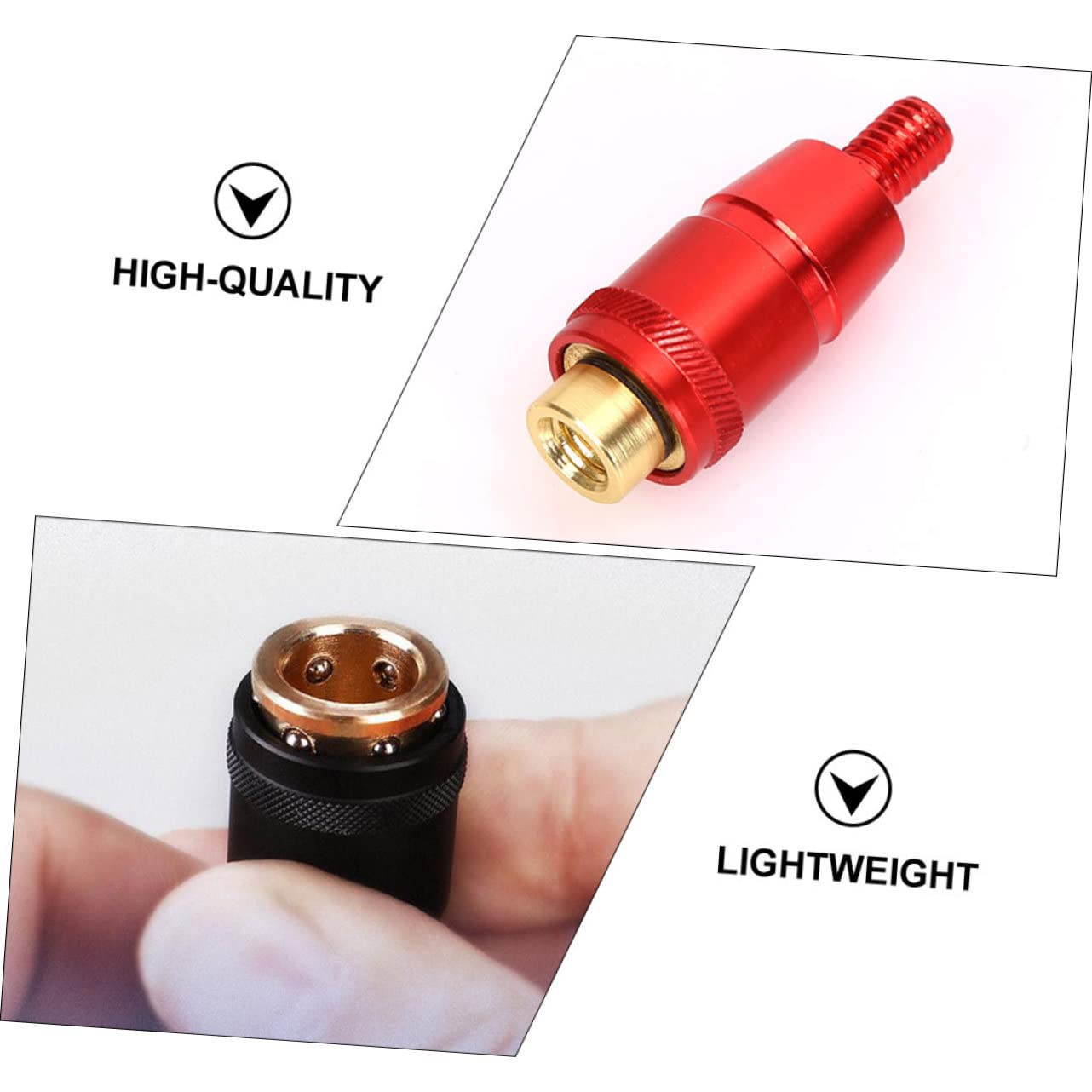 Cabilock 4 Sätze Kopieren Sie Den Netzwerkkopfanschluss Tauchnetz Angelanschluss Ö Kescheranschluss Für Fischkescher Aluminium-Magnesium-Legierung 2 Stücke * 4