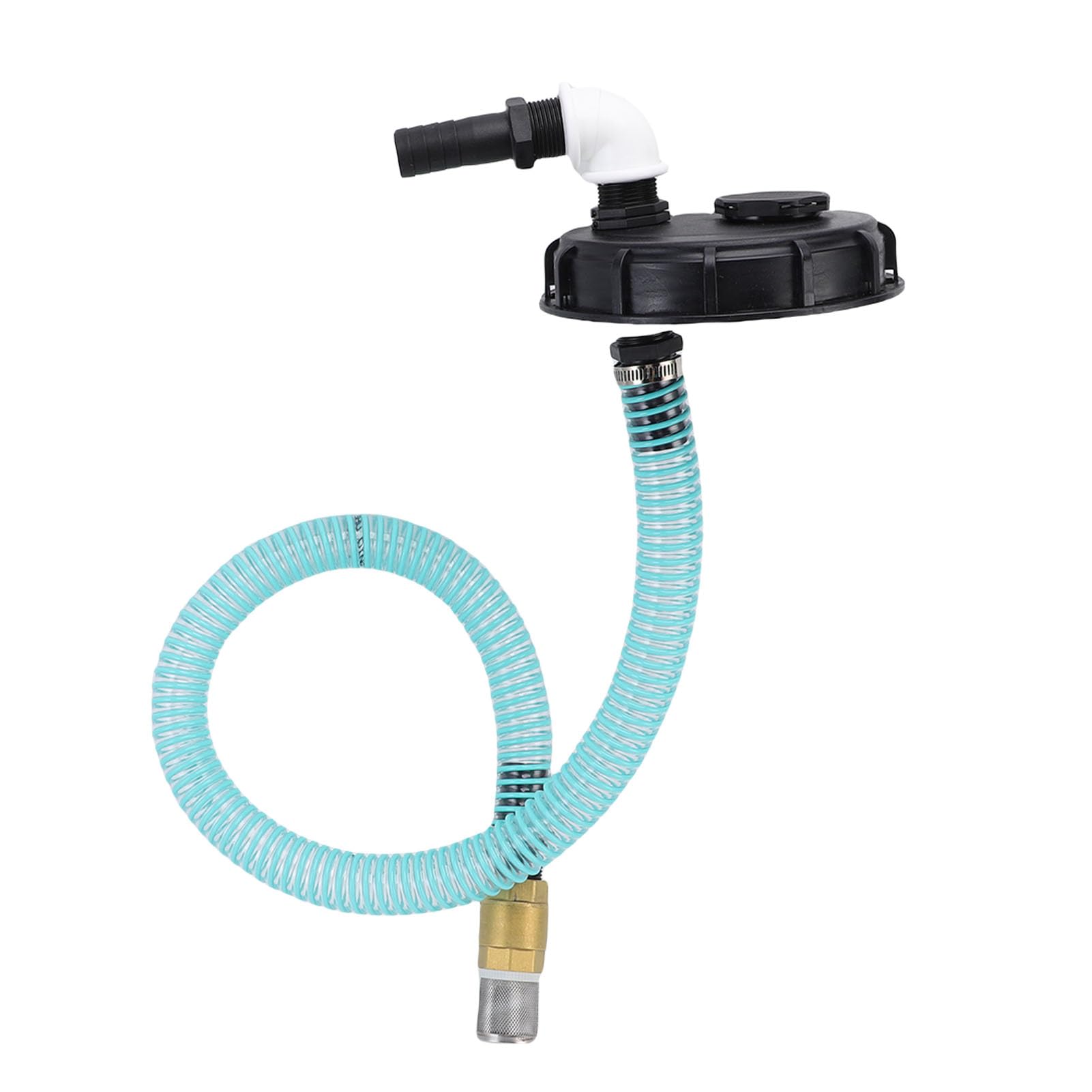 Yctze Pokrywa IBC z Wężem 25 Mm DN150 — Premium PP Pokrywa Pokrywy Kontenera IBC ze Złączem Ssącym Wydajne Podłączenie Pompy Wodnej, Przechowywanie Cieczy, Nawadnianie Gospodarstw i Zastosowania