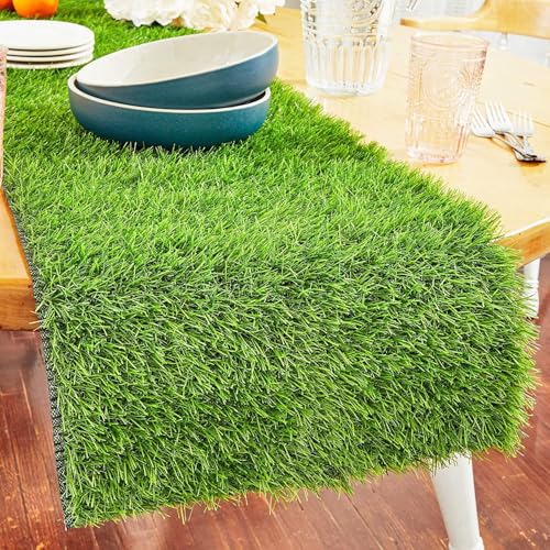 Juvale Artificial Grass Table Runner - Football Decor & Tailgate Table Turf - Baby Shower Decoration & Green Turf Runner - Green, 14 x 48 Inch by Juvale - Image 5