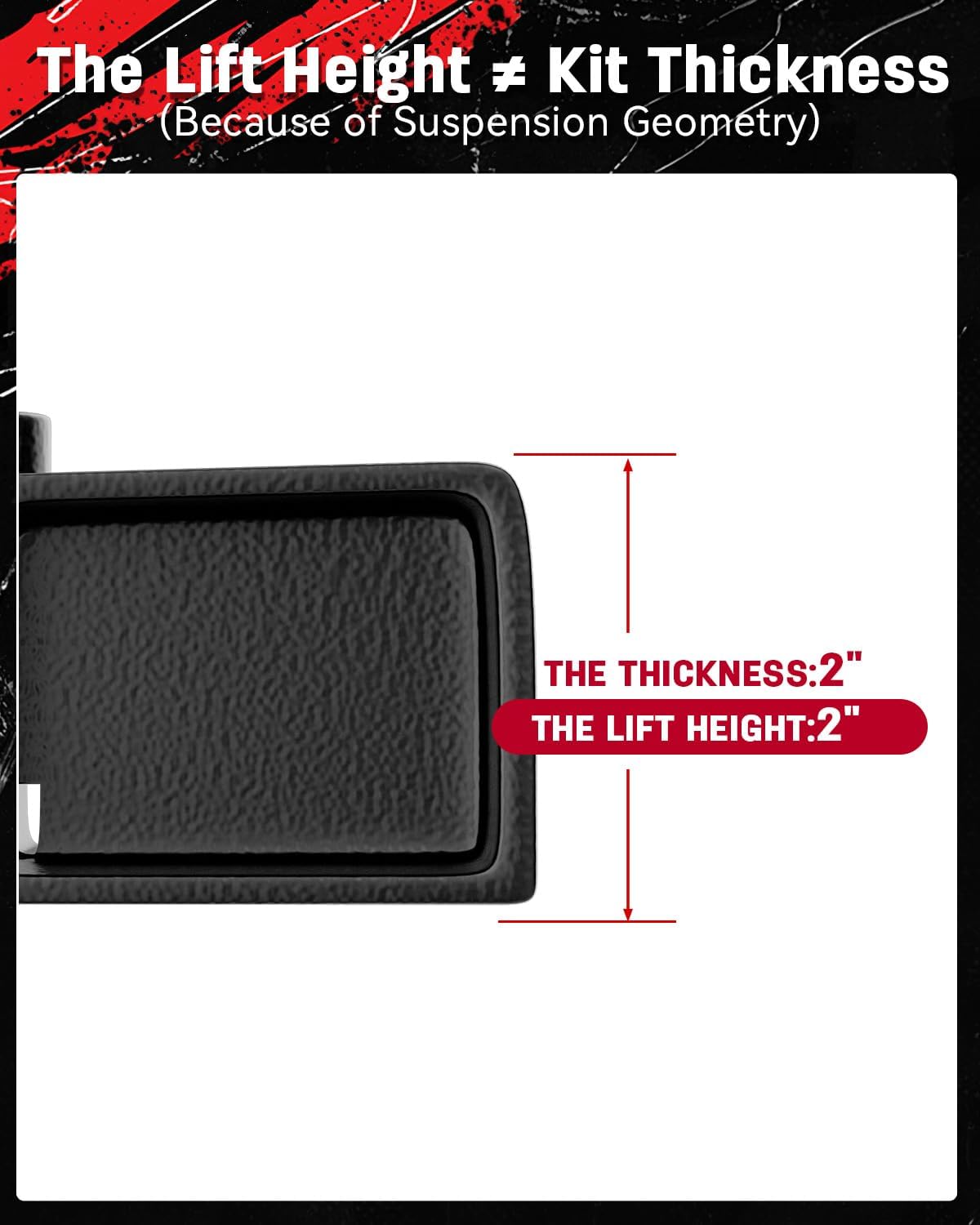 Richeer 2 inch Rear Lift Block Kits Compatible with 1999-2022 F250 F350 Super Duty 2WD 4WD, 2'' Rear Leveling Lift Kits with Extra Long Extended U-Bolts Raise The Rear of Your Pickup By 2"