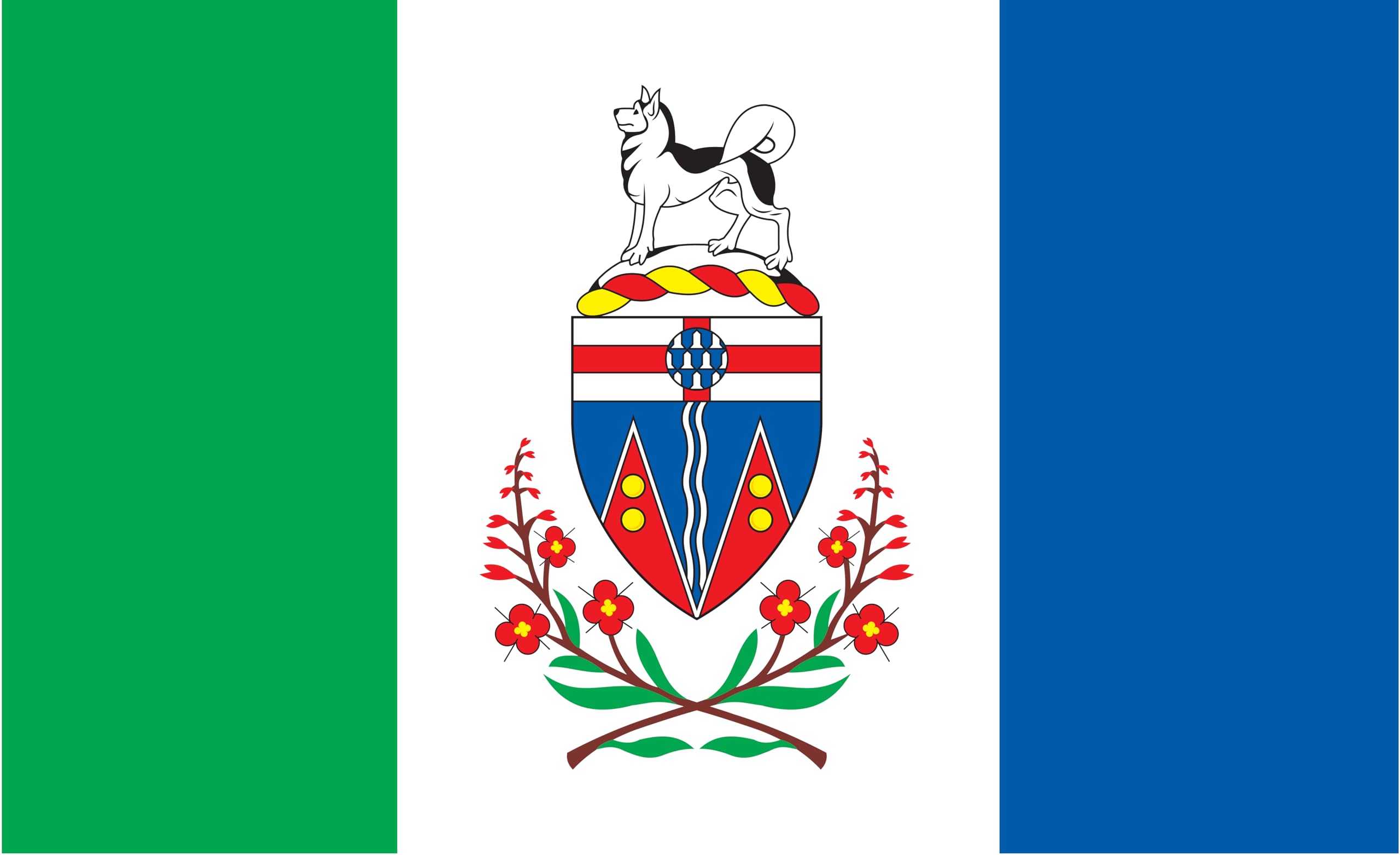 Drapeau du Yukon de 90 x 60 cm en tissu de navire ultra-résistant pour mât